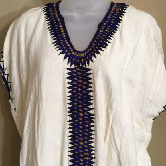 Ethiopian v-neck coffee dress - Authentic! - Picture 3 of 6